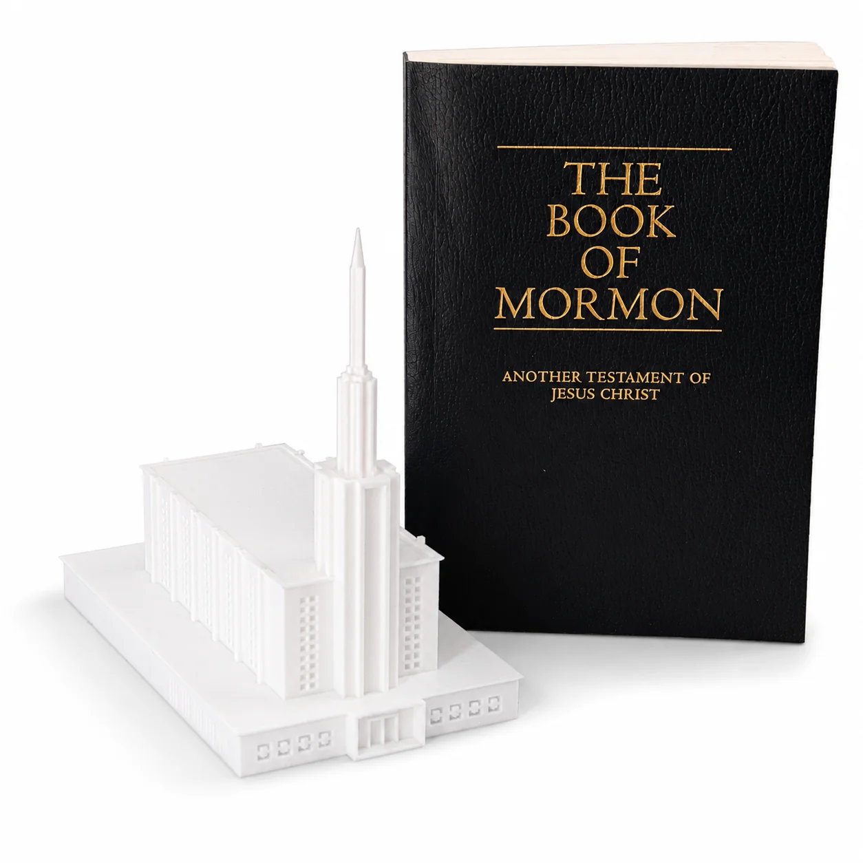 Hamilton Temple Large - displayed next to a Book of Mormon for scale